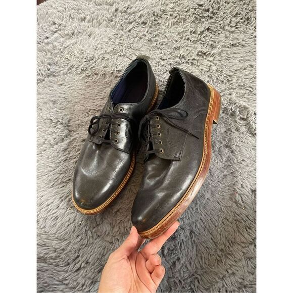 Cole haan mens black‎ leather shoes size 11 - Picture 3 of 7
